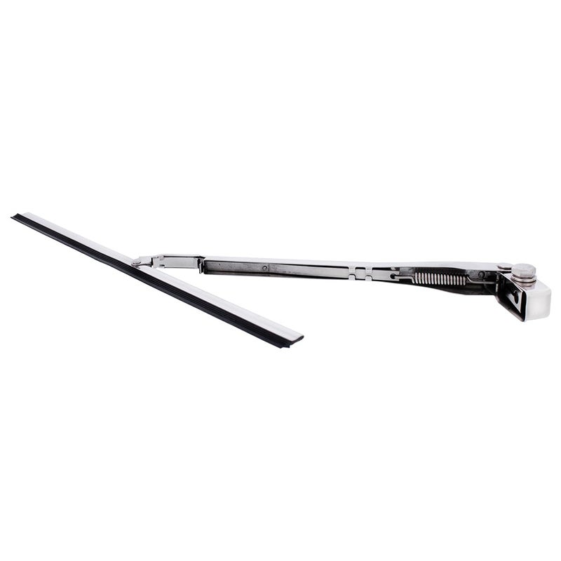 United Pacific A7022 Polished Stainless Steel Wiper Blade/Arm Set w/9-inch Blade & 7 Â½ inch Arm, Plug-In Style, Trimmable Blade â€“ ONE Set - Image 2